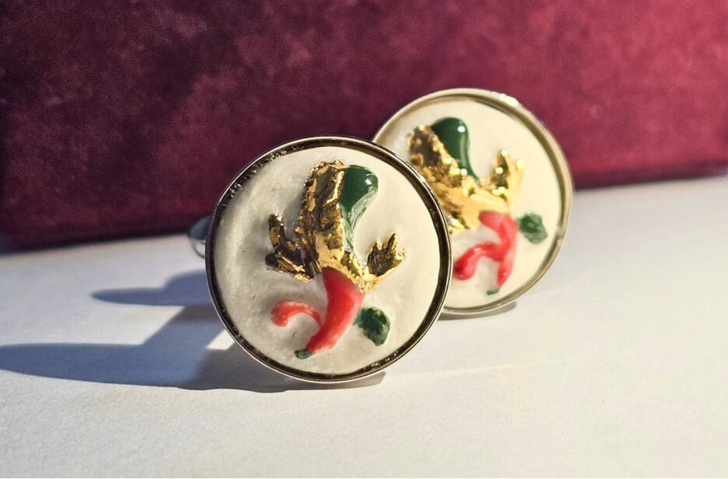 Gemelli Uomo in Porcellana di Capodimonte - Asso di Bastoni