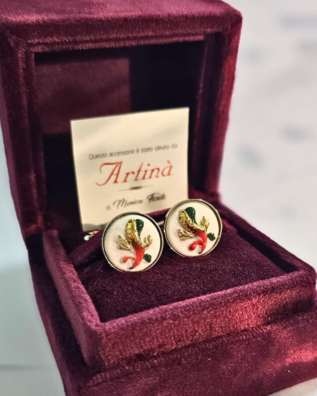 Gemelli Uomo in Porcellana di Capodimonte - Asso di Bastoni