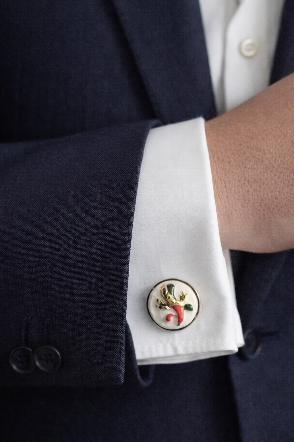 Gemelli Uomo in Porcellana di Capodimonte - Asso di Bastoni