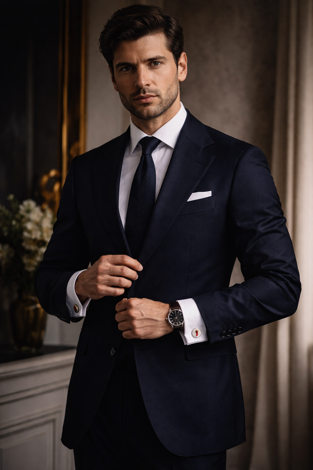 Gemelli Uomo in Porcellana di Capodimonte - Corno Portafortuna