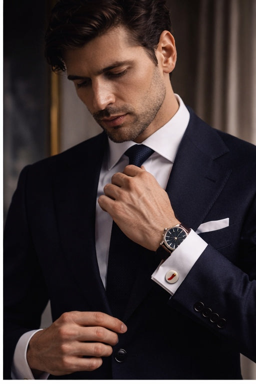 Gemelli Uomo in Porcellana di Capodimonte - Corno Portafortuna