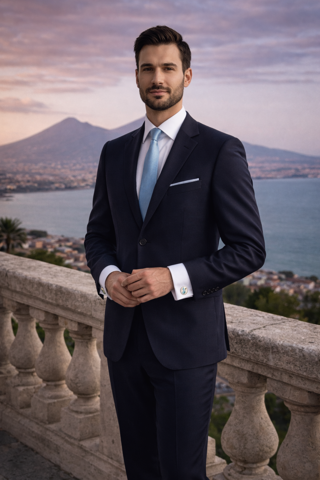 Compra gemelli San Gennaro in porcellana di Capodimonte, simbolo di tradizione