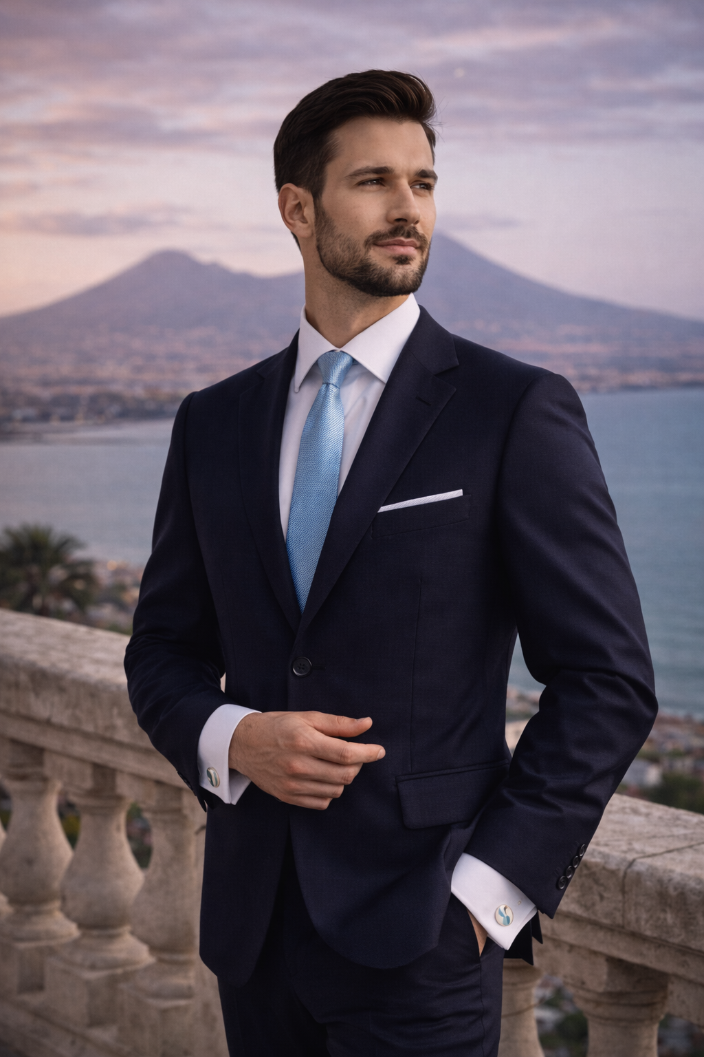 Compra gemelli San Gennaro in porcellana di Capodimonte, simbolo di tradizione